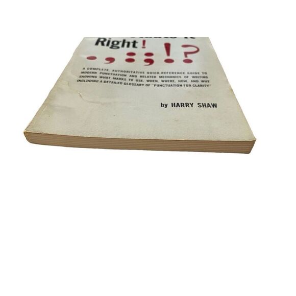 Punctuate It Right by Harry Shaw 1963 Paperback Book - Picture 7 of 11